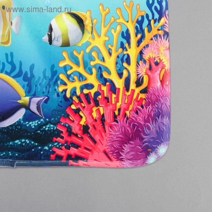 Набор ковриков для ванной и туалета Доляна «Аквариум», 2 шт: 79×50, 50×39 см Набор ковриков для ванной и туалета Доляна «Аквариум», 2 шт: 79×50, 50×39 см