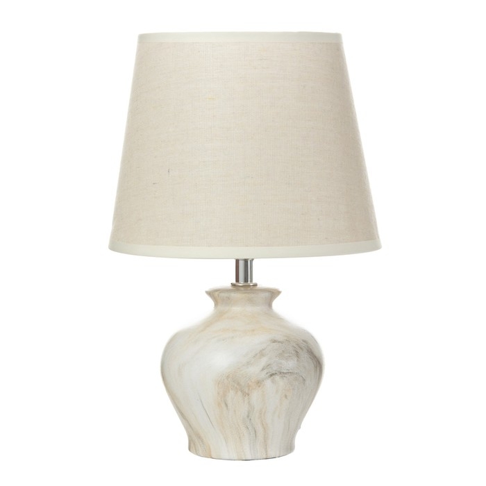 Настольная лампа Настольная лампа "Кумп" E14 40Вт белый-коричневый 20х20х30 см RISALUX