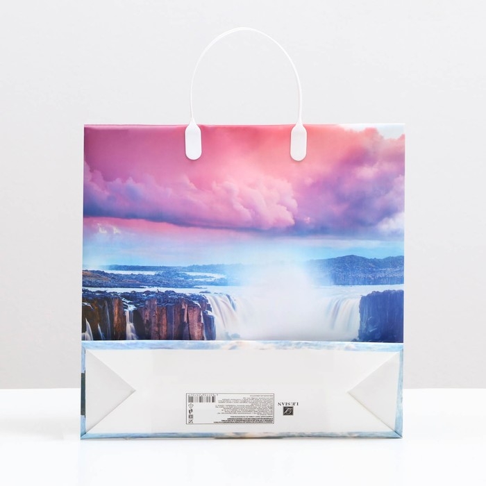 Пакет Пакет "Закат на Ниагаре", мягкий пластик, 30 x 30 см, 100 мкм