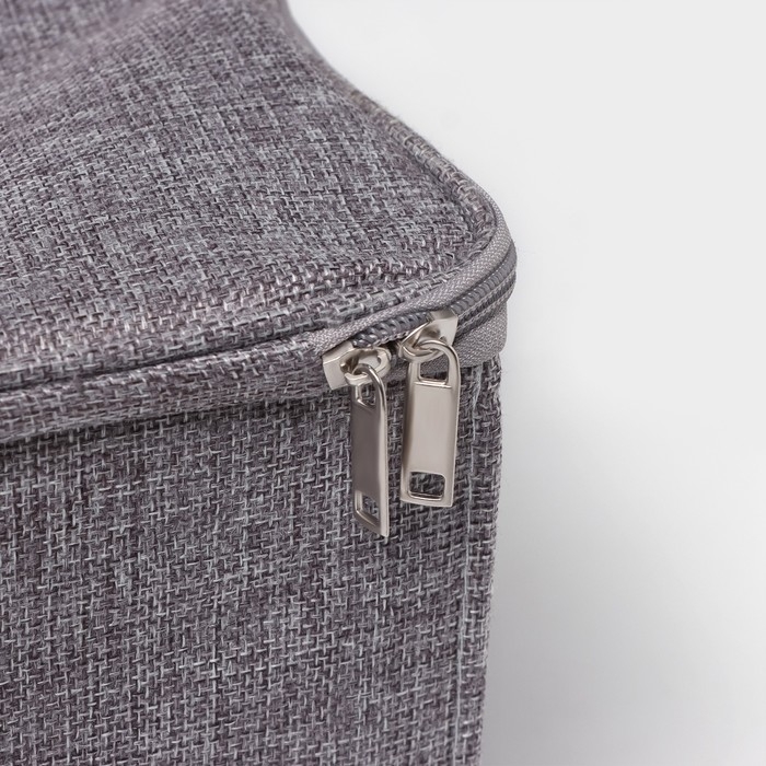 Кофр для хранения вещей LaDо́m «Грэй», 29×36×20 см, цвет серый Кофр для хранения вещей LaDо́m «Грэй», 29×36×20 см, цвет серый