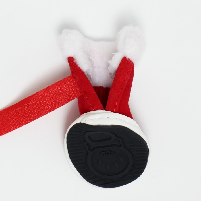 Ботинки Ботинки "Кристмес", набор 4 шт, размер 4 (подошва 5,5 х 4,5 см), красные