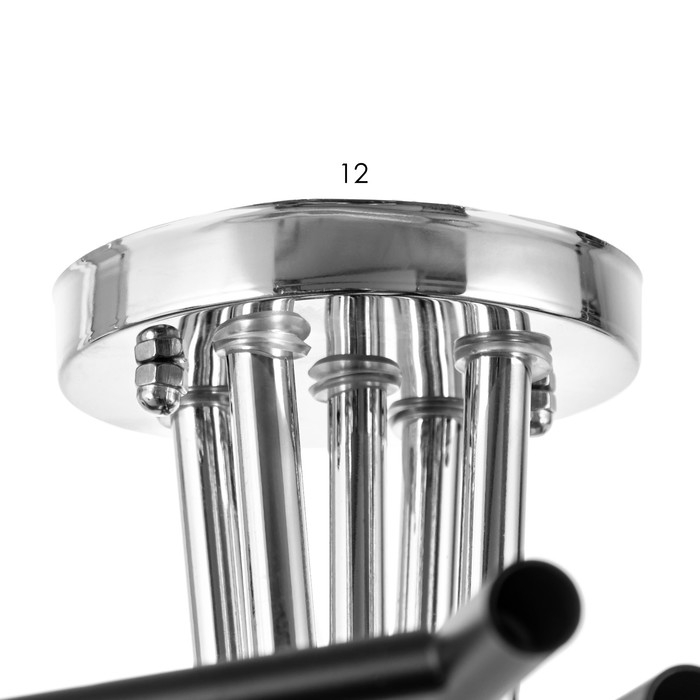 Люстра Люстра "Индис" 5хЕ27 40Вт черно-хромовый 60х60х28 см