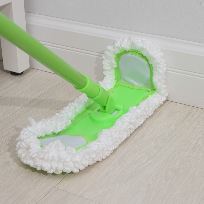 Швабра для мытья пола Доляна, микрофибра 38×8 см, гибкие края, телескопическая ручка 80(120) см Швабра для мытья пола Доляна, микрофибра 38×8 см, гибкие края, телескопическая ручка 80(120) см