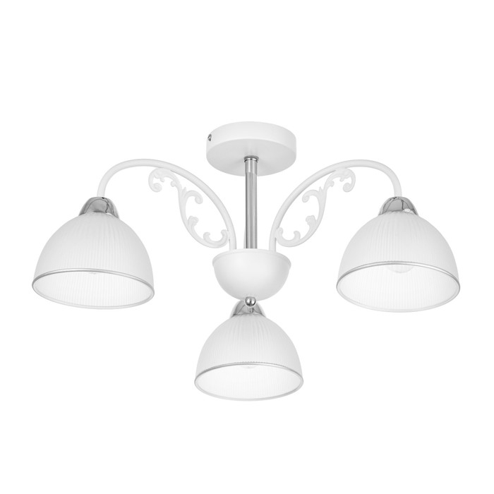 Люстра Люстра "Лаура" 3х60Вт Е27 Белый, хром 59х27х20см