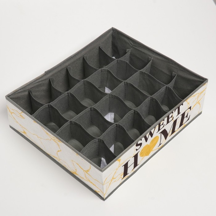 Органайзер для хранения белья, кофр 24 ячейки «Sweet home», 35 х 30 х 10 см. Органайзер для хранения белья, кофр 24 ячейки «Sweet home», 35 х 30 х 10 см.