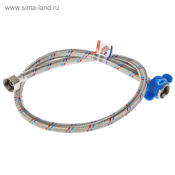 Подводка гибкая AquaKratos, гайка-гайка, 80 см, нерж.сталь, с ключом для монтажа Подводка гибкая AquaKratos, гайка-гайка, 80 см, нерж.сталь, с ключом для монтажа