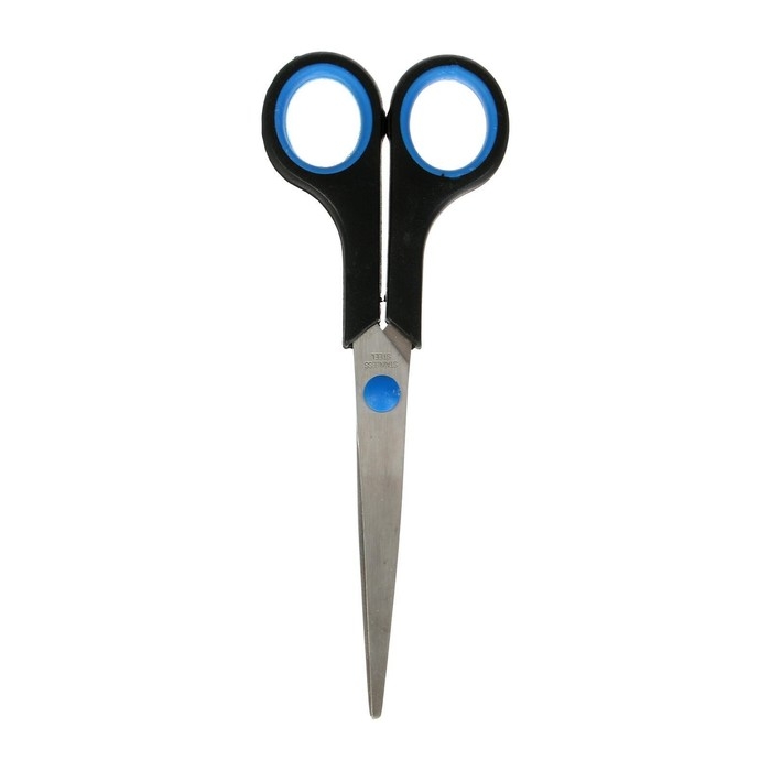 Ножницы канцелярские 17 см, пластиковые ручки, в картонной коробке Ножницы канцелярские 17 см, пластиковые ручки, в картонной коробке