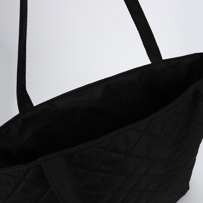 Шопер женский болоньевый, 40х35х7см, чёрный цвет Шопер женский болоньевый, 40х35х7см, чёрный цвет