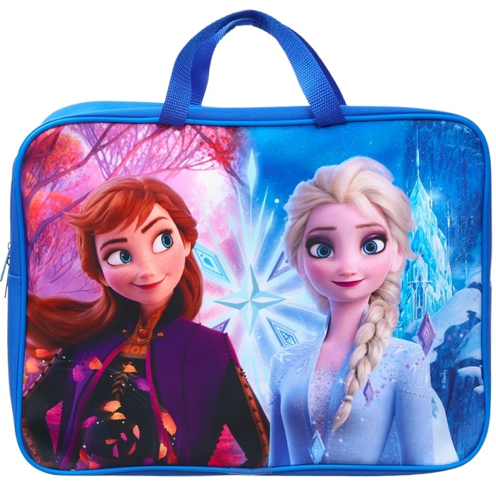 Папка с ручками текстильная А4, 350х270х100 мм, Холодное сердце Папка с ручками текстильная А4, 350х270х100 мм, Холодное сердце