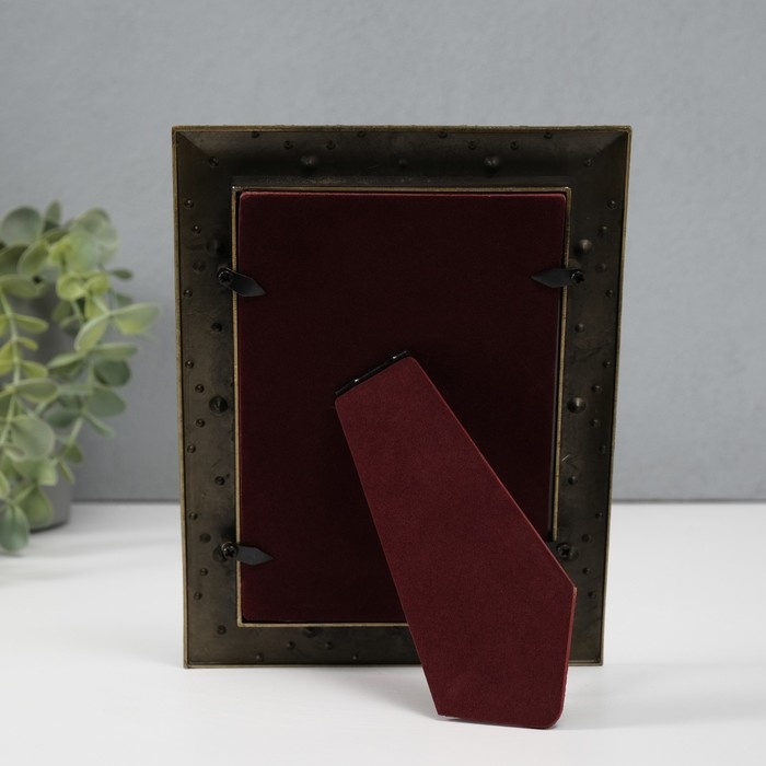 Фоторамка металл, стекло 10х15 см Фоторамка металл, стекло 10х15 см "Арктур" латунь стразы 1х14,2х19,2 см