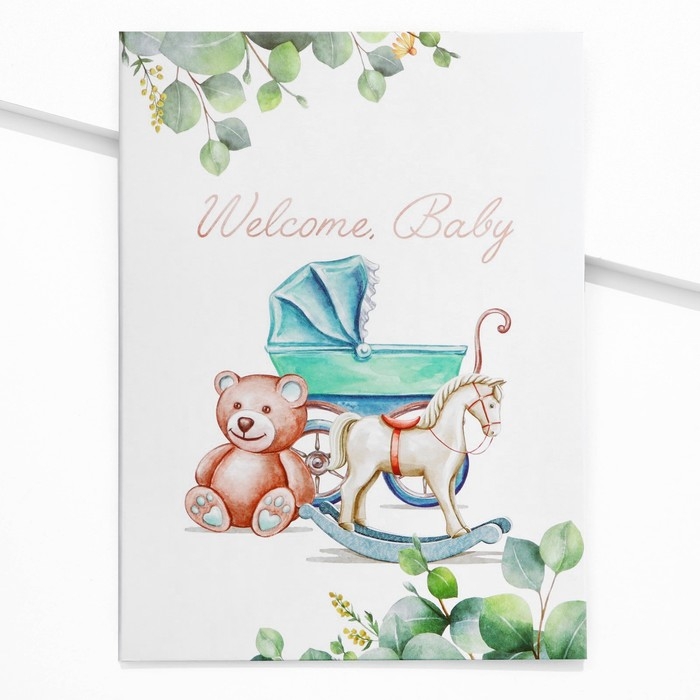 Папка для свидетельства о рождении «Welcome baby», 23,5 х 31,5 см. Папка для свидетельства о рождении «Welcome baby», 23,5 х 31,5 см.