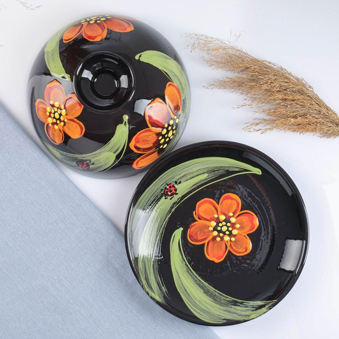 Блинница - хлебница  Блинница - хлебница "Застолье" 1,8л / 15х24см, божья коровка