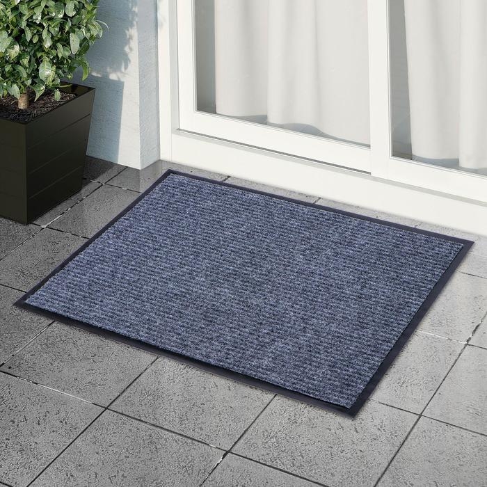 Коврик придверный влаговпитывающий, ребристый, «Стандарт», 60×90 см, цвет серый Коврик придверный влаговпитывающий, ребристый, «Стандарт», 60×90 см, цвет серый