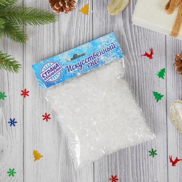 Искусственный снег, 50 г, прозрачный Искусственный снег, 50 г, прозрачный