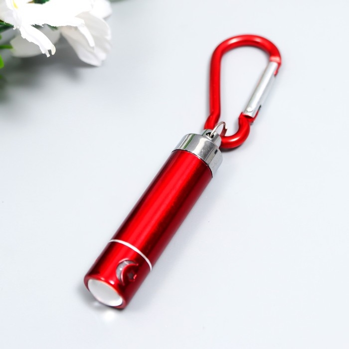 Фонарик на карабине Фонарик на карабине "Серебряный луч" 5,8х1,2х1,2 см