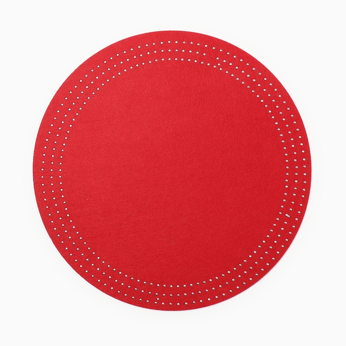Салфетка сервировочная Доляна "Стиль", цв.красный, d 38 cm