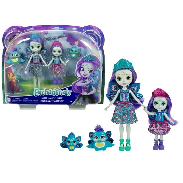 Игровой набор «Энчантималс. Пэттер Павлина с сестричкой и питомцами» Игровой набор «Энчантималс. Пэттер Павлина с сестричкой и питомцами»