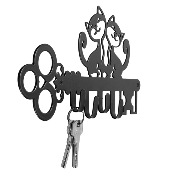 Вешалка 4-х местная Вешалка 4-х местная "Котята", черная