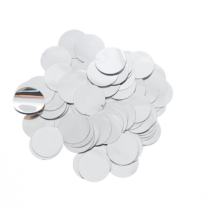 Наполнитель для шара «Конфетти круг», 1,5 см, фольга, цвет серебряный, 10 г Наполнитель для шара «Конфетти круг», 1,5 см, фольга, цвет серебряный, 10 г