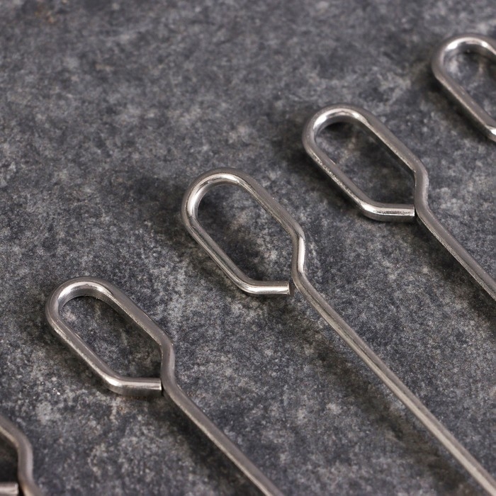 Набор шпажек для шашлыка, металлические, 12 шт, 45 см Набор шпажек для шашлыка, металлические, 12 шт, 45 см