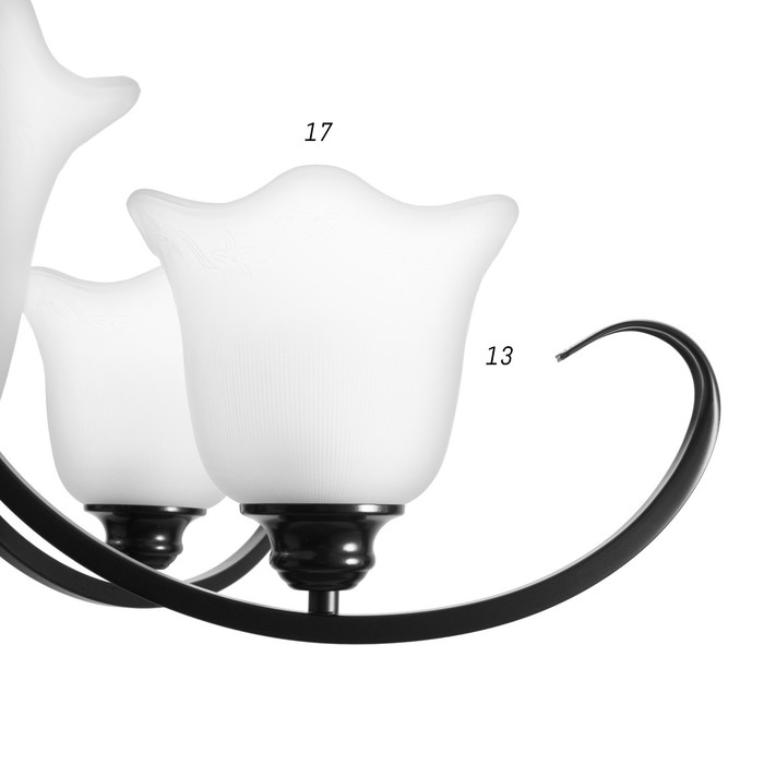 Люстра 2716/6 E27 40Вт черный 80х80х55-85 см BayerLux