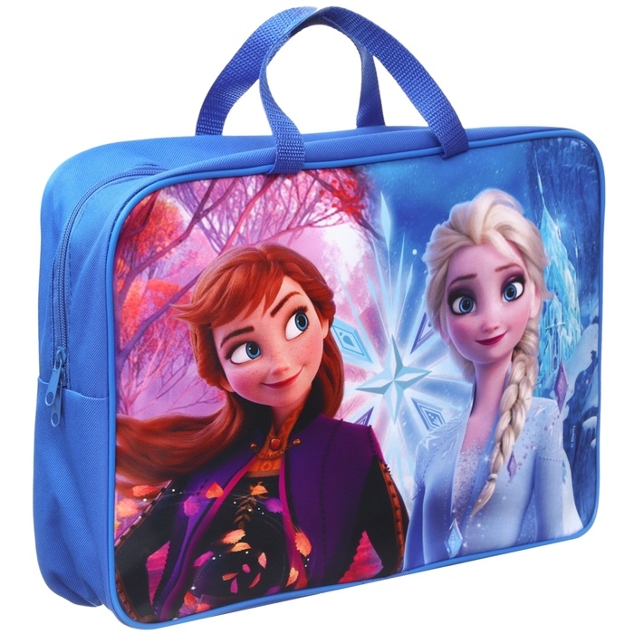 Папка с ручками текстильная А4, 350х270х100 мм, Холодное сердце Папка с ручками текстильная А4, 350х270х100 мм, Холодное сердце