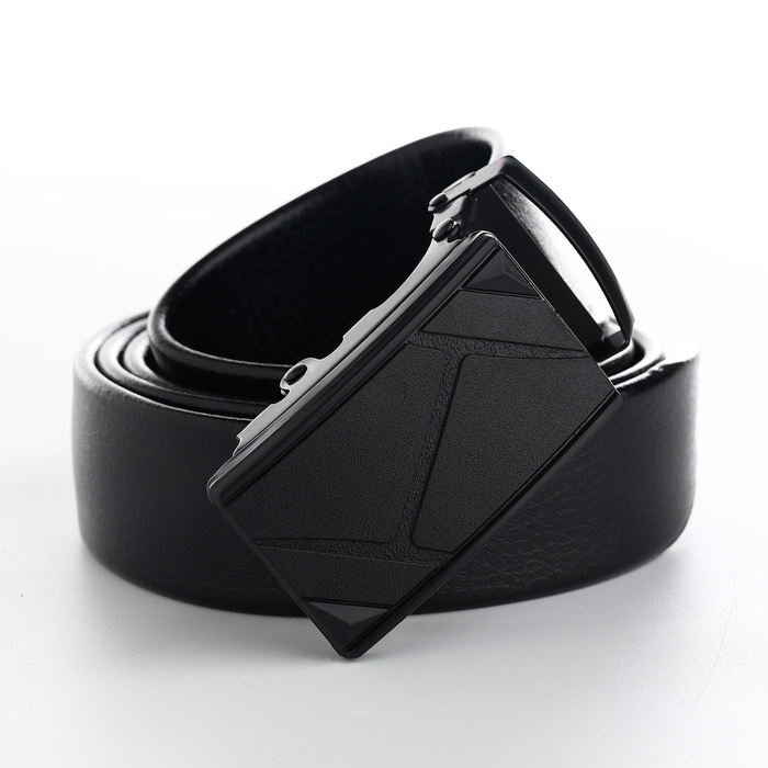 Ремень мужской, ширина 3,5 см, пряжка автомат, цвет чёрный Ремень мужской, ширина 3,5 см, пряжка автомат, цвет чёрный