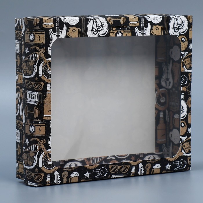 Коробка подарочная, упаковка, «Мужской» , 23.5 х 20.5 х 5.5 см Коробка подарочная, упаковка, «Мужской» , 23.5 х 20.5 х 5.5 см