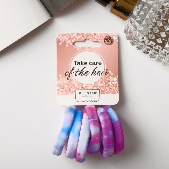 Резинка для волос Резинка для волос "Лина" (набор 6 шт) градиент, 4 см