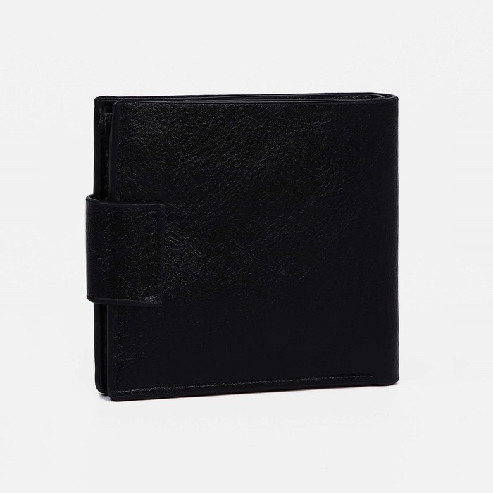 Портмоне мужское на магните, отдел для купюр, для карт, для монет, цвет чёрный Портмоне мужское на магните, отдел для купюр, для карт, для монет, цвет чёрный