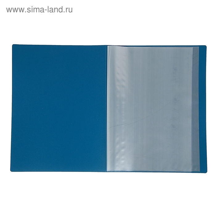 Папка с 10 вкладышами А4, 500 мкм, Calligrata, текстура Папка с 10 вкладышами А4, 500 мкм, Calligrata, текстура "песок", синяя
