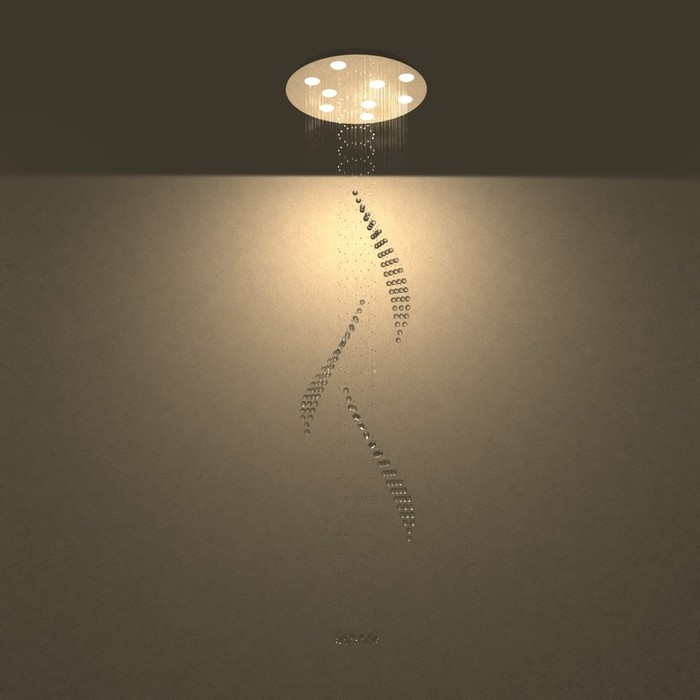 Светильник каскад Светильник каскад "Инесса" 9xLED хром 69х60х250см BayerLux