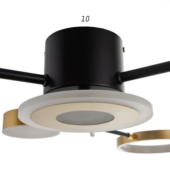 Люстра с ПДУ 2300/7GD LED 150Вт 3000-6000К золото 75х75х9 см BayerLux