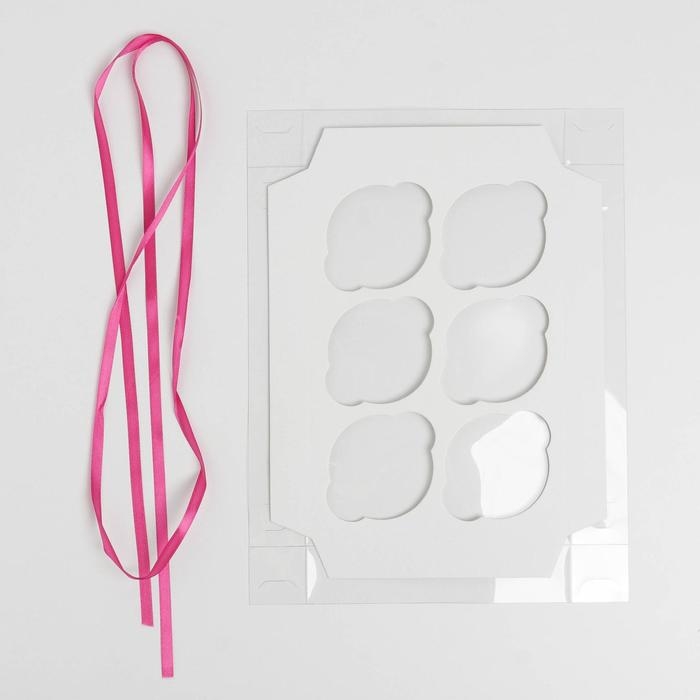 Коробка для капкейков, кондитерская упаковка с PVC крышкой, 6 ячеек «Тюльпаны», 8 марта, 23 х 16 х 10 см Коробка для капкейков, кондитерская упаковка с PVC крышкой, 6 ячеек «Тюльпаны», 8 марта, 23 х 16 х 10 см