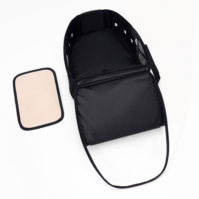 Рюкзак для переноски кошек и собак, с окном для обзора, чёрный Рюкзак для переноски кошек и собак, с окном для обзора, чёрный