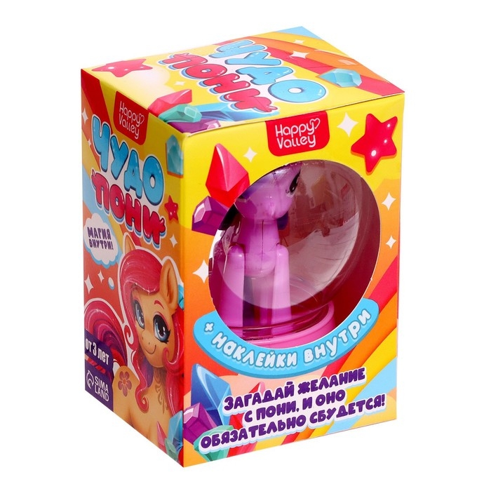 Игрушка «Милый пони» с наклейками, МИКС Игрушка «Милый пони» с наклейками, МИКС