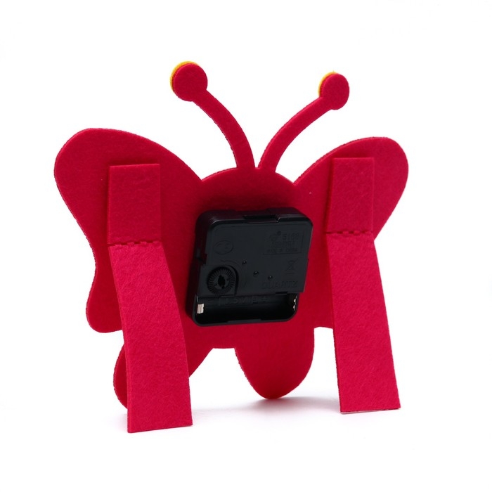 Часы настольные DIY Часы настольные DIY "Бабочка из фетра" детские, набор для творчества, 23 х 21 см, АА