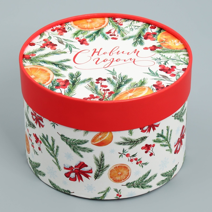 Набор шляпных коробок 3 в 1 «Акварельный», 16 х 10, 14 х 9, 13 х 8.5 см, Новый год Набор шляпных коробок 3 в 1 «Акварельный», 16 х 10, 14 х 9, 13 х 8.5 см, Новый год