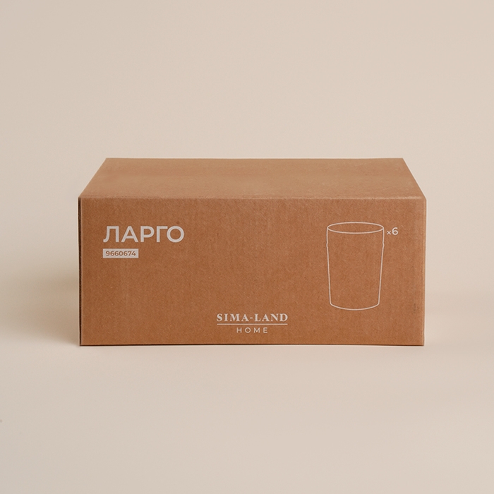 Набор стаканов стеклянный SL Home «Ларго», 300 мл, 8×10 см, цвет прозрачный Набор стаканов стеклянный SL Home «Ларго», 300 мл, 8×10 см, цвет прозрачный