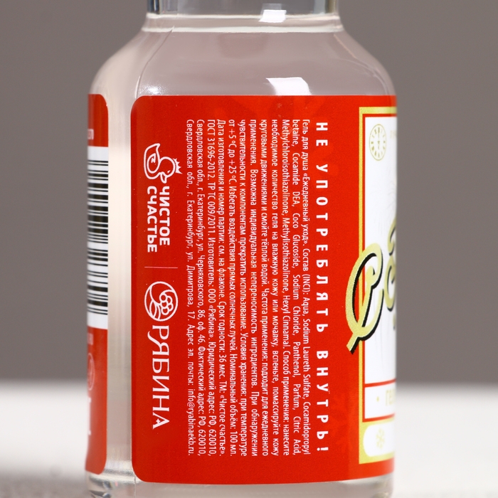 Гель для душа «С Новым Годом», 100 мл, аромат клюквы, ЧИСТОЕ СЧАСТЬЕ Гель для душа «С Новым Годом», 100 мл, аромат клюквы, ЧИСТОЕ СЧАСТЬЕ