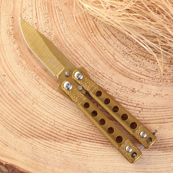 Нож-бабочка Нож-бабочка "Киллер" 11см, клинок 48мм/1мм, золотистый