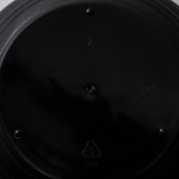 Горшок для цветов с поддоном «Дуэт», 500 мл, пластиковый, чёрно-белый Горшок для цветов с поддоном «Дуэт», 500 мл, пластиковый, чёрно-белый