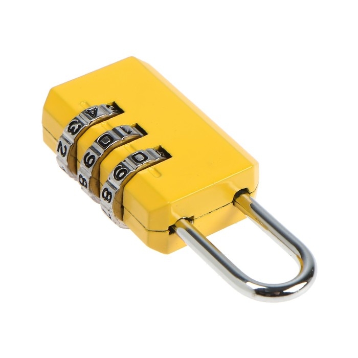 Замок навесной кодовый ТУНДРА ZK003 желтый Замок навесной кодовый ТУНДРА ZK003 желтый