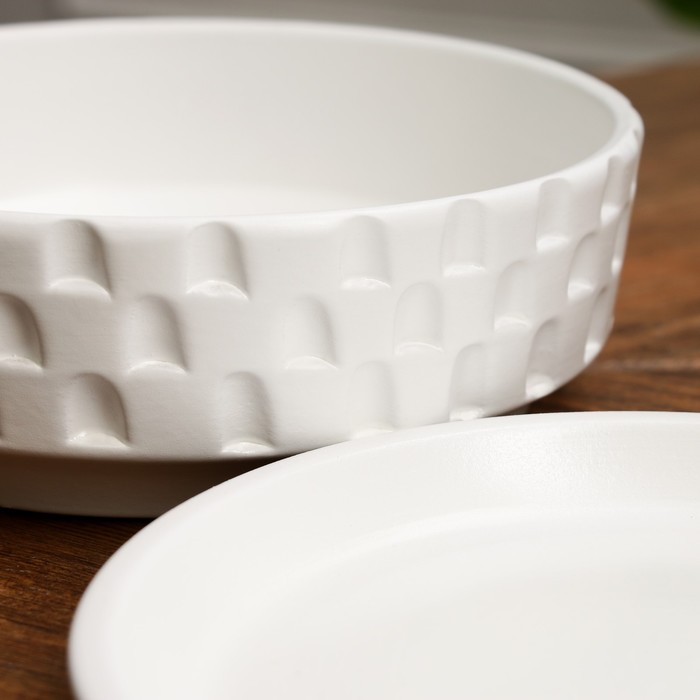 Горшок бонсайница Горшок бонсайница "Фелис" белый, 2 л