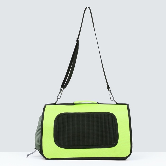 Сумка-переноска с окном для мордочки, 42 х 21 х 25 см, салатовая Сумка-переноска с окном для мордочки, 42 х 21 х 25 см, салатовая