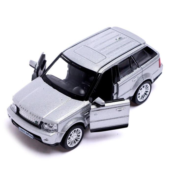 Машина металлическая LAND ROVER RANGE ROVER SPORT,1:32, открываются двери, инерция, цвет серый Машина металлическая LAND ROVER RANGE ROVER SPORT,1:32, открываются двери, инерция, цвет серый