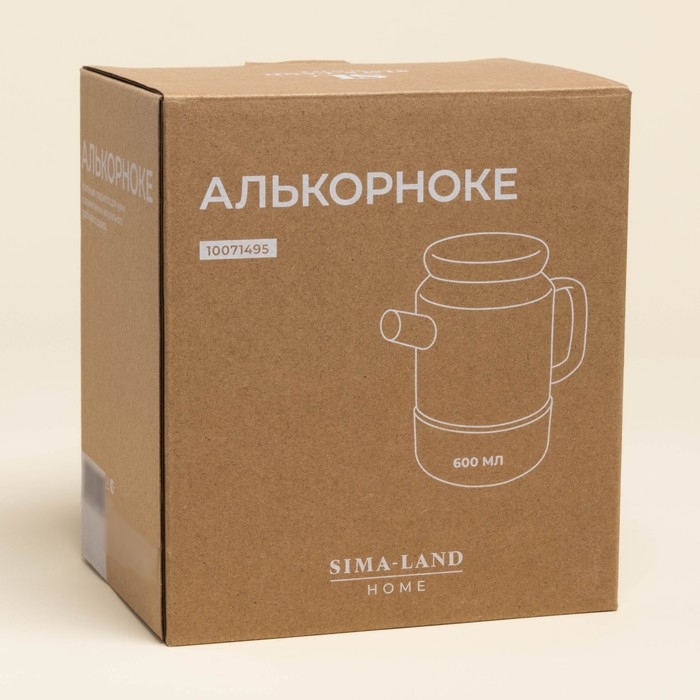 Чайник заварочный на пробковой подставке с крышкой Чайник заварочный на пробковой подставке с крышкой "Алькорноке" 600 мл, 17х10х15 см