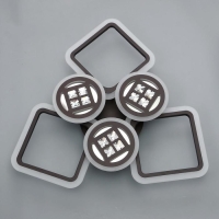 Люстра с ПДУ 1157/6CF LED 144Вт 3000-6000К диммер кофе 73х73х10 см BayerLux