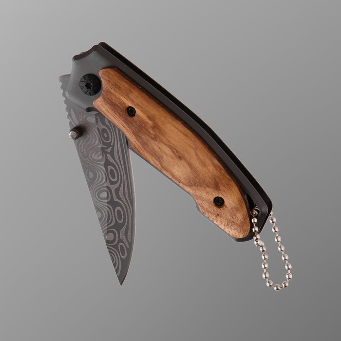 Нож складной Нож складной "Скат" 15,3см, клинок 63мм/2,8мм, рукоять дерево