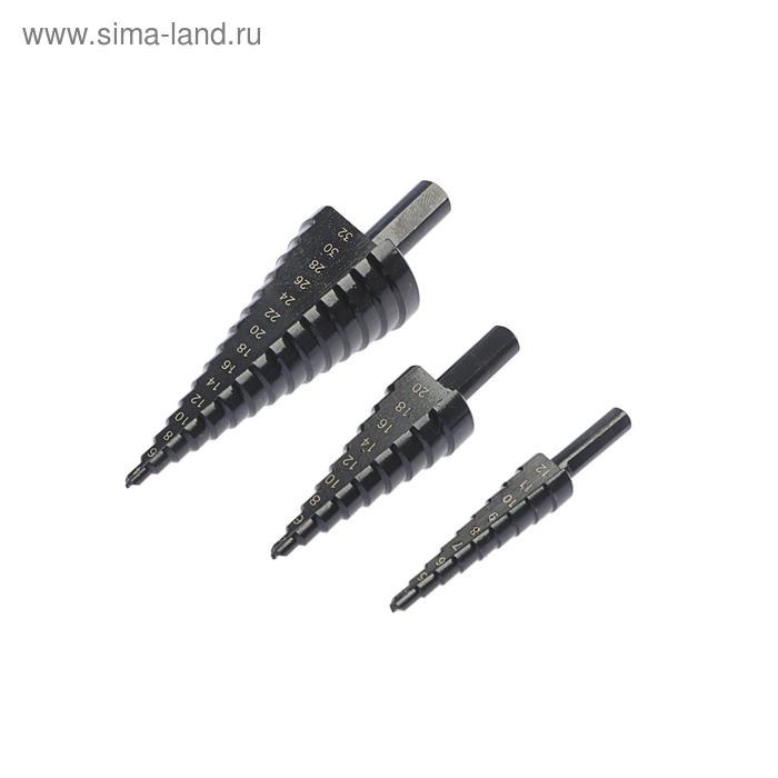 Набор сверл ступенчатых ТУНДРА, HSS, трехгранный хвостовик, 4-12, 4-20, 4-32 мм, 3 шт. Набор сверл ступенчатых ТУНДРА, HSS, трехгранный хвостовик, 4-12, 4-20, 4-32 мм, 3 шт.